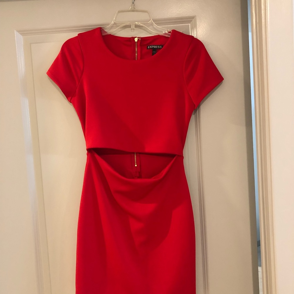 Red express mini dress